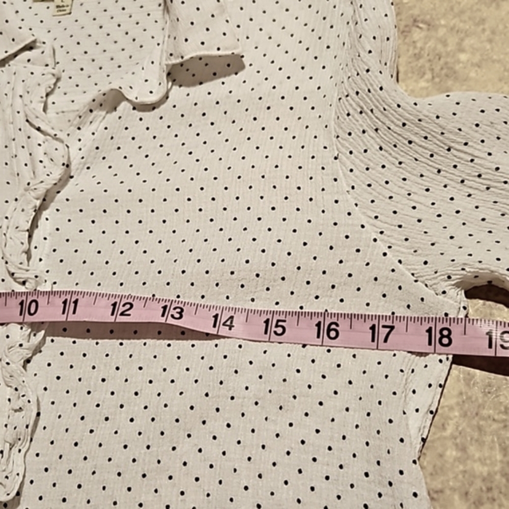 Kori | White and Black Polkadot Ruffled Blouse - Picture 5 of 7